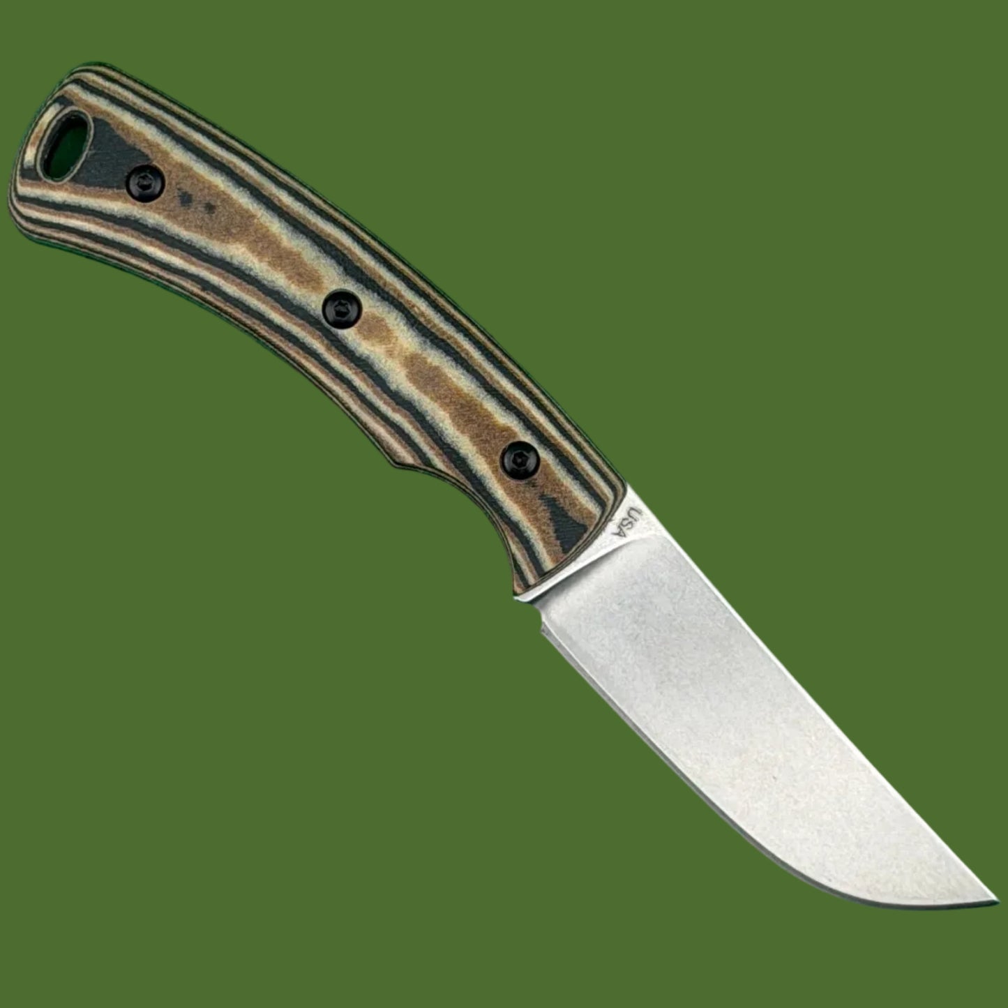 TRM Tagalong Fixed Blade Black/Brown/Maple Richlite