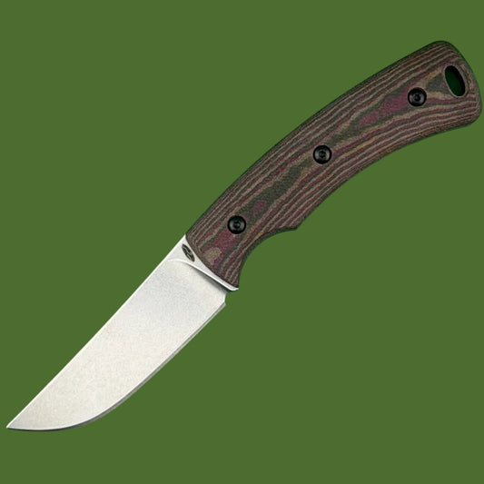 TRM Tagalong Fixed Blade Chocolate/Brown/Red Richlite