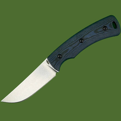 TRM Tagalong Fixed Blade Black & Blue Richlite