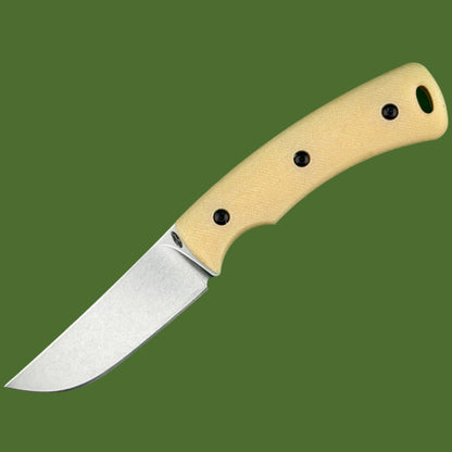 TRM Tagalong Fixed Blade Linen Bone Micarta