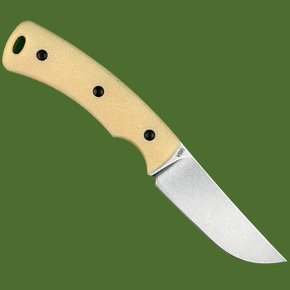 TRM Tagalong Fixed Blade Linen Bone Micarta