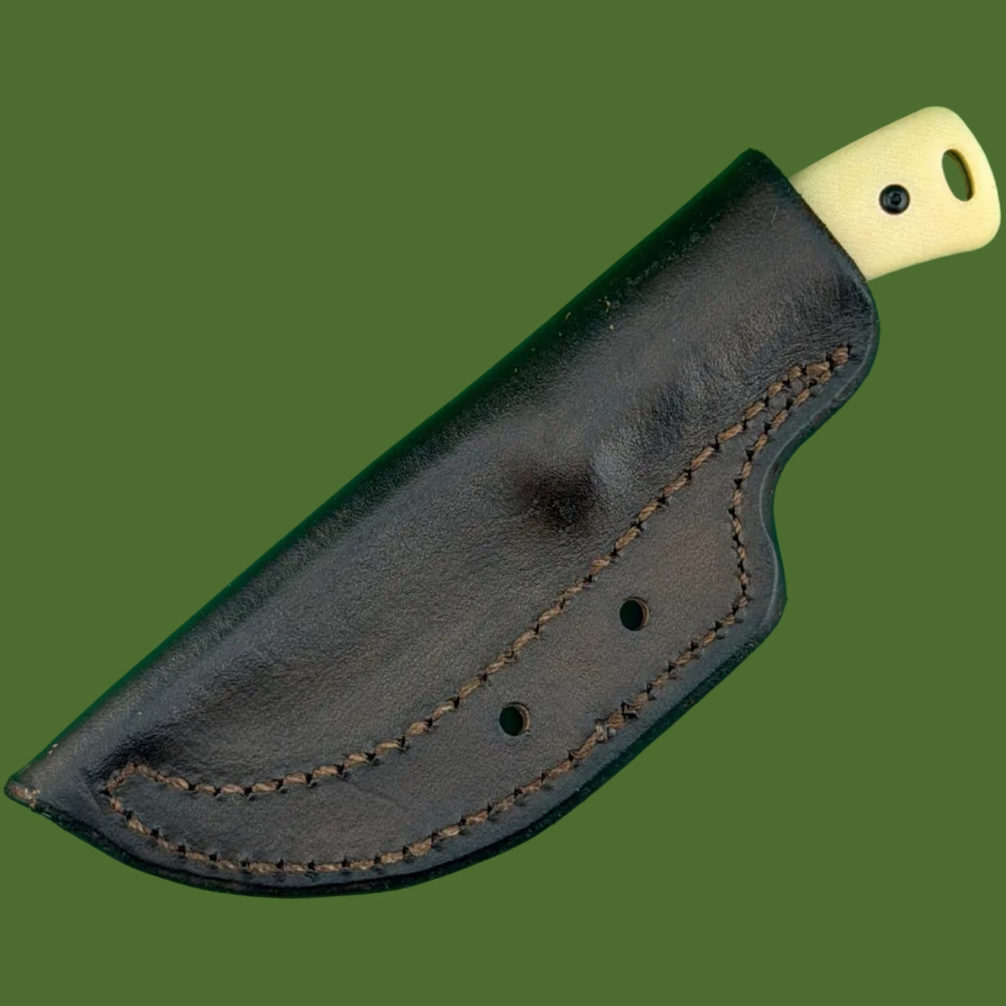 TRM Tagalong Fixed Blade Linen Bone Micarta