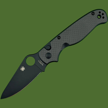 Spyderco ButtonUp Button Lock Black Carbon Fiber