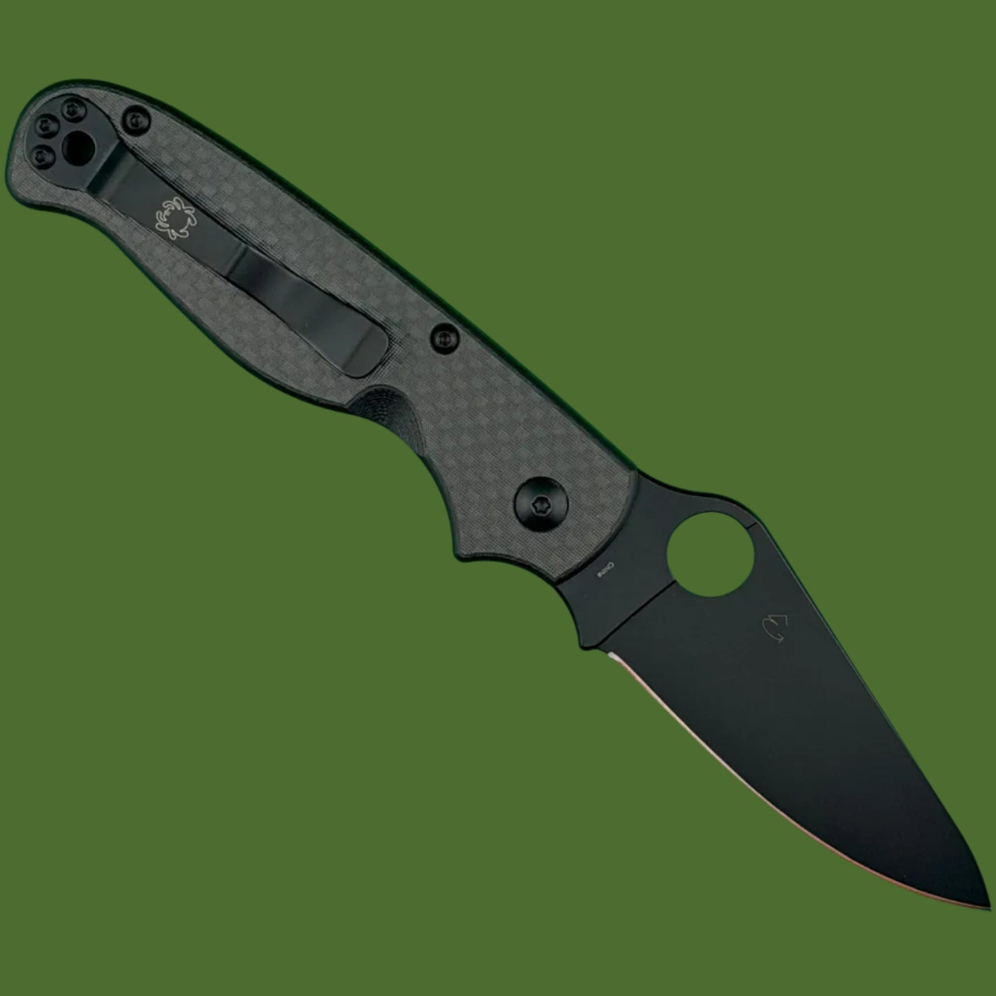 Spyderco ButtonUp Button Lock Black Carbon Fiber