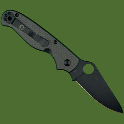 Spyderco ButtonUp Button Lock Black Carbon Fiber
