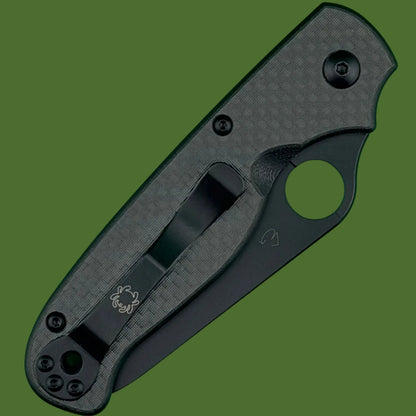 Spyderco ButtonUp Button Lock Black Carbon Fiber