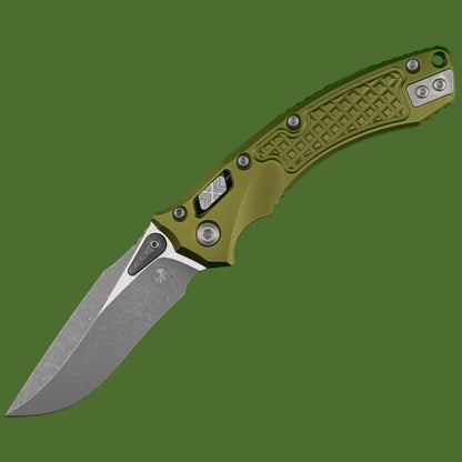 Microtech Amphibian Mini Ram-Lok Frag OD Green Apocalyptic 137MRL-10APFROD