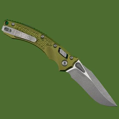 Microtech Amphibian Mini Ram-Lok Frag OD Green Apocalyptic 137MRL-10APFROD