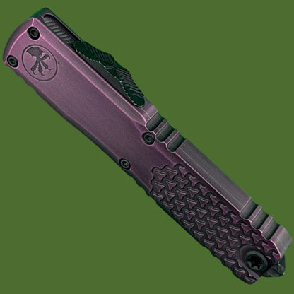 Microtech Ultratech D/E Gen IV Half Tri-Grip Purple Abrasion Standard 11224HT-1PUAA