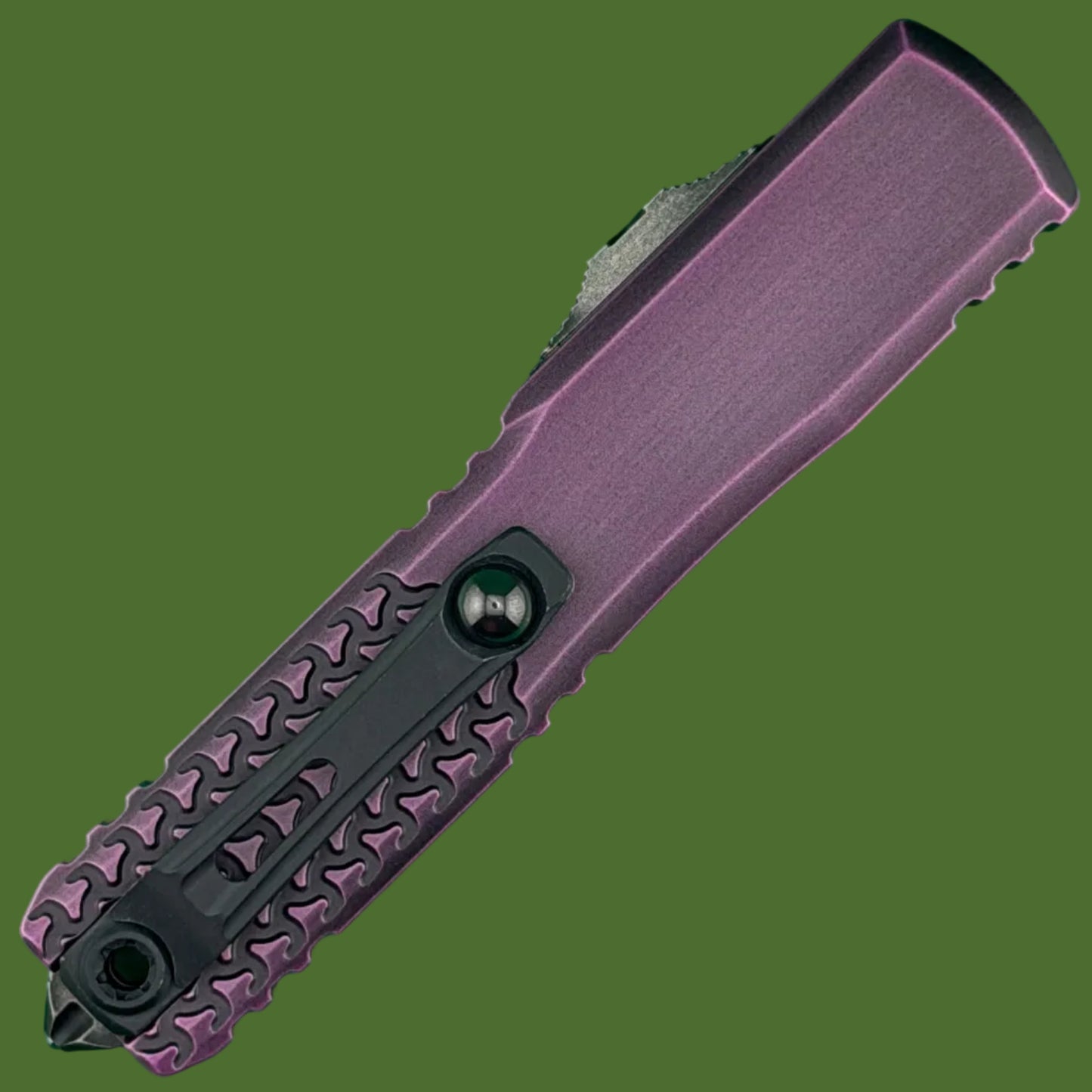 Microtech Ultratech D/E Gen IV Half Tri-Grip Purple Abrasion Standard 11224HT-1PUAA