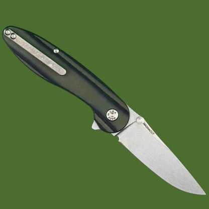 American Blade Works Model 1 Flipper+Thumb Stud (OD Green/Black G-10)