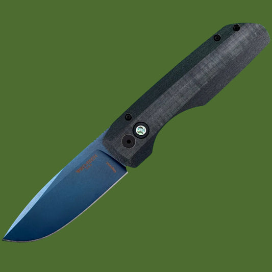 Protech Vero Synapse Auto Sapphire Blue PVD Black Micarta BSA26.VERO.1