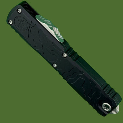Microtech Ultratech Gen IV Interceptor Signature Series Topographic Deep Engraved Stonewash Standard 11174TP-10S