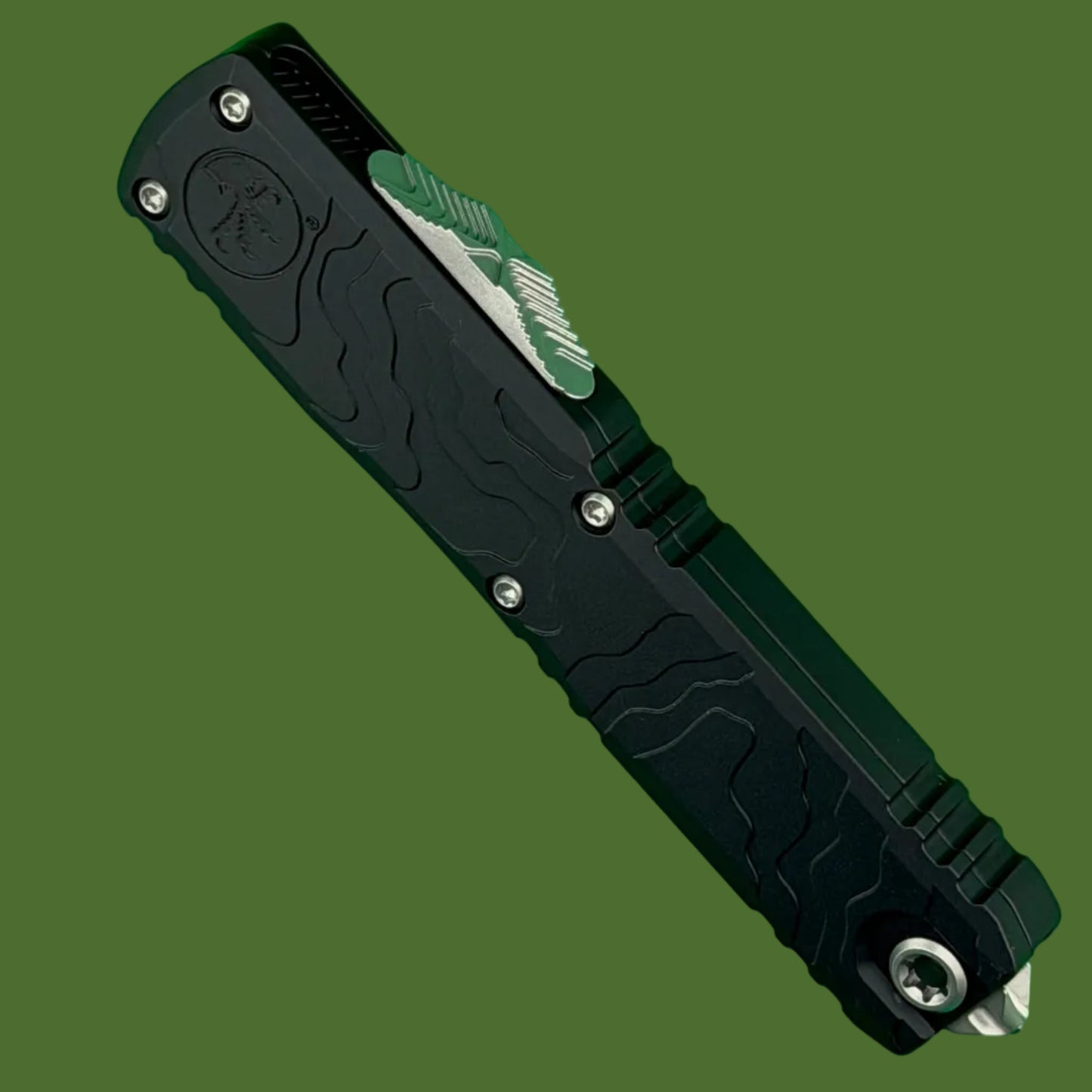 Microtech Ultratech Spartan Gen IV Topographic Deep Engraved Stonewash Standard 12234TP-10