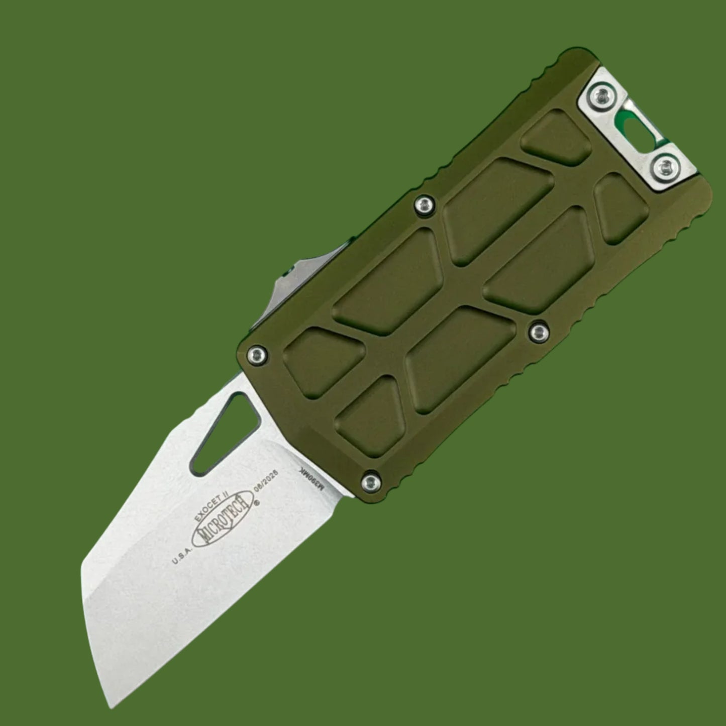 Microtech Exocet II Wharncliffe OD Green Stonewash Standard 1156-10OD