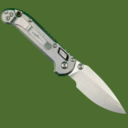 Microtech LUDT Ram-Lok Clip Point Marfione Select Stonewash Slab Titanium w/ Bronze Titanium Accents
