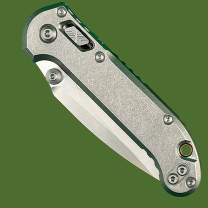 Microtech LUDT Ram-Lok Clip Point Marfione Select Stonewash Slab Titanium w/ Bronze Titanium Accents