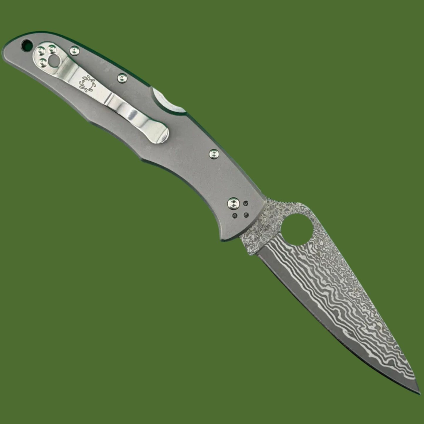 Spyderco Endura 4 Lockback Titanium/Damascus C10TIPD
