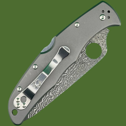 Spyderco Endura 4 Lockback Titanium/Damascus C10TIPD