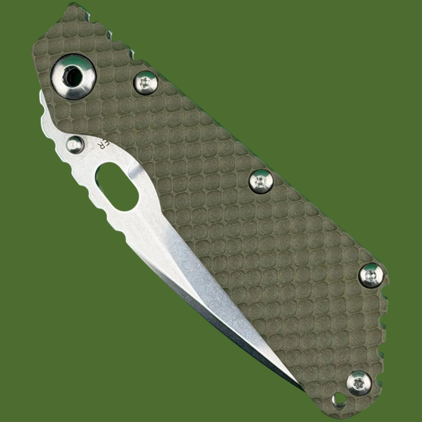 *Pre-Owned* Strider SMF DGG Magnacut Gunner Grip Titanium/OD Green G-10