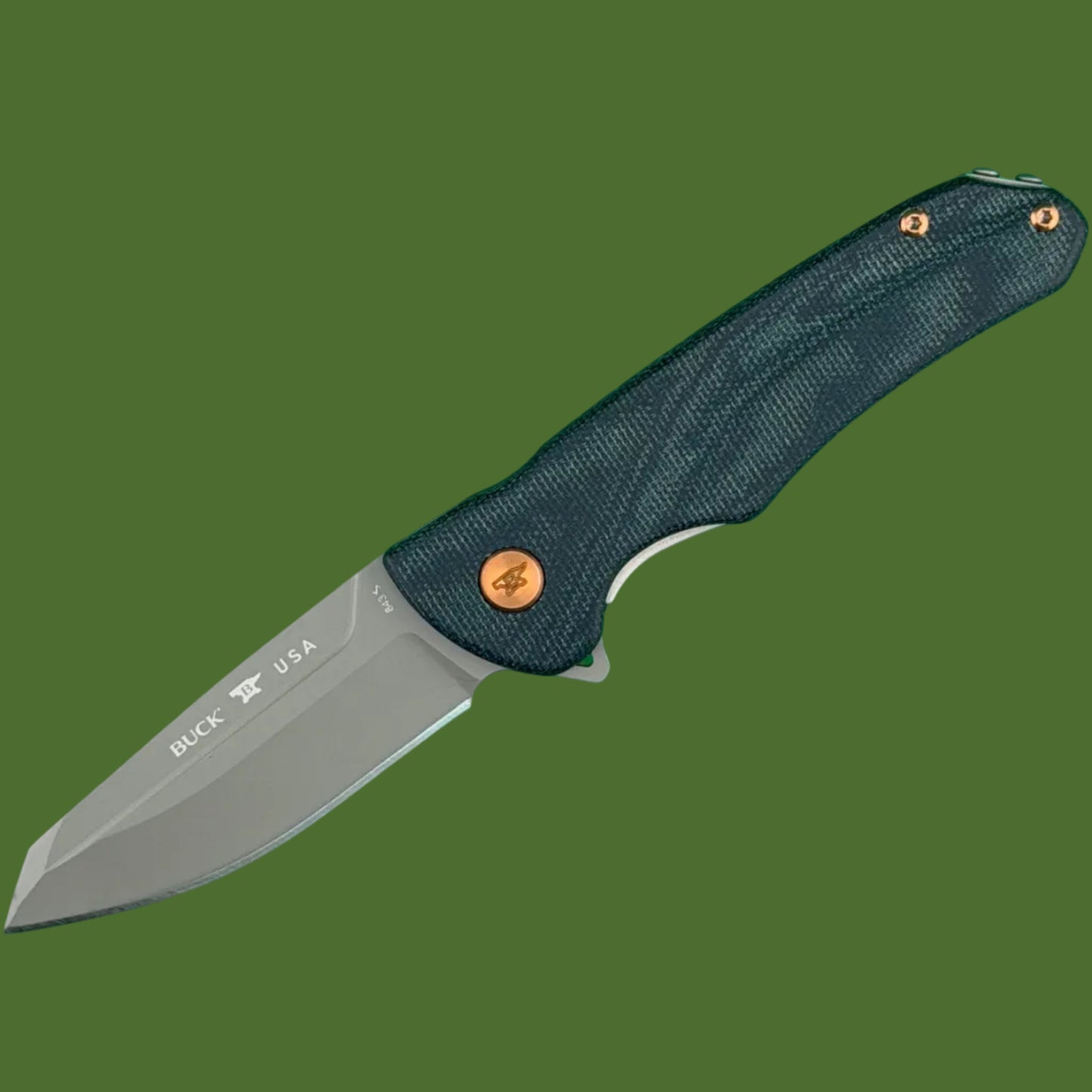 *Pre-Owned* Buck Sprint Ops 843 Denim Micarta/Magnacut