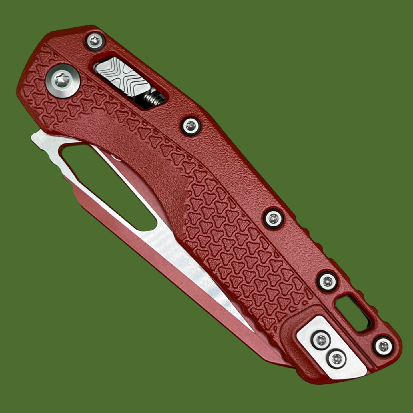 Microtech MSI S/E Tri-Grip Polymer Crimson Cerakote Standard 210T-1PMCCM