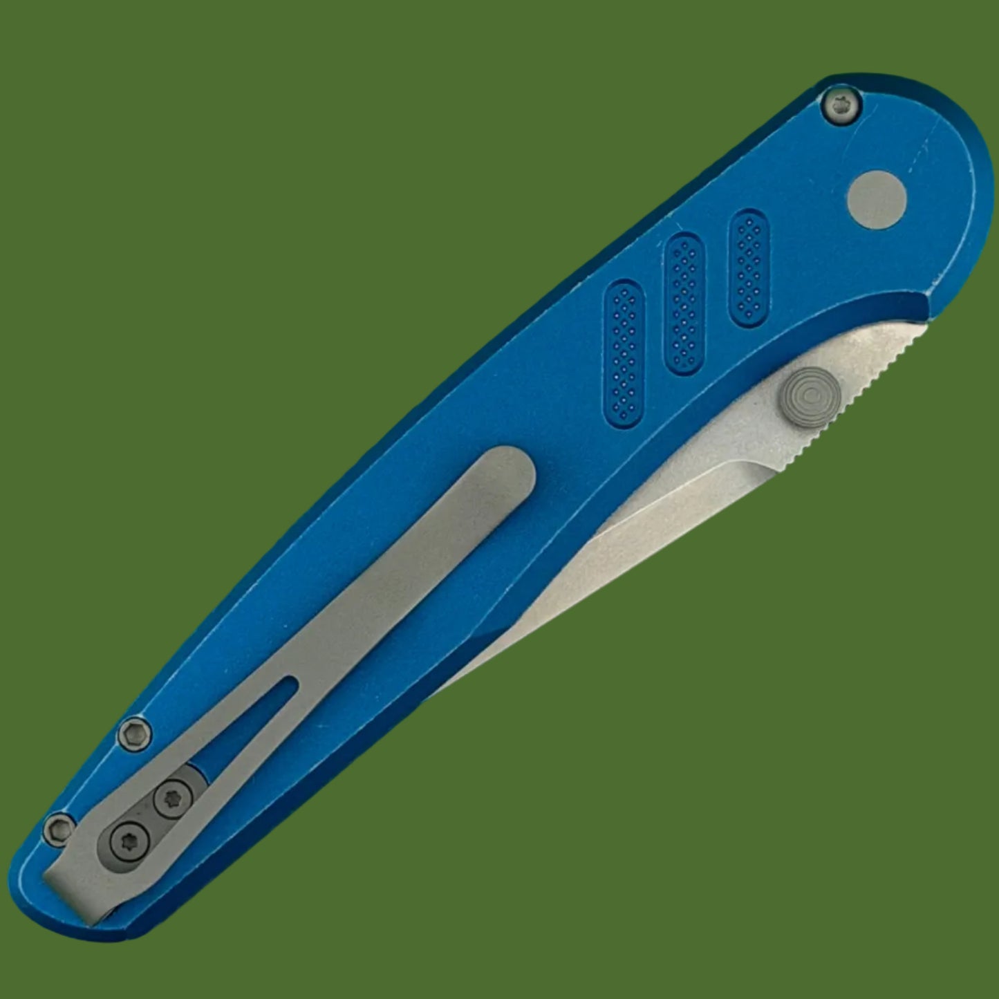 Protech Peace Neighbor Avalon Button Lock Battleworn Blue PN1101-BWBLUE
