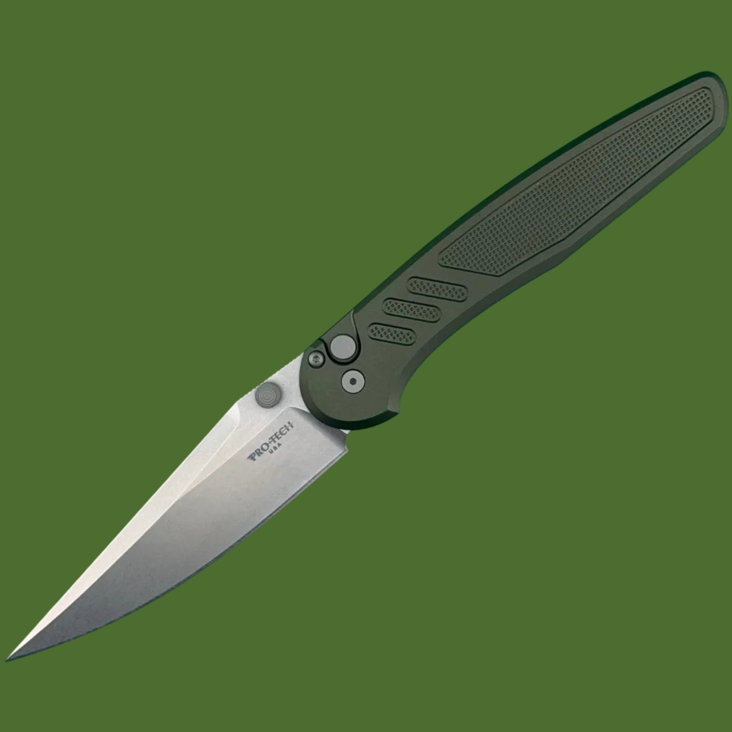 Protech Peace Neighbor Avalon Button Lock OD Green PN1101-GREEN