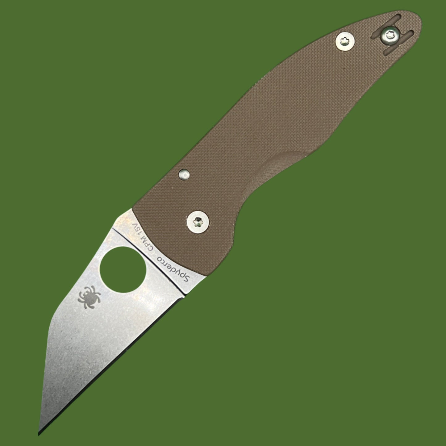 Spyderco MicroJimbo Sprint Run Compression Lock (Brown G-10, 15V Steel)