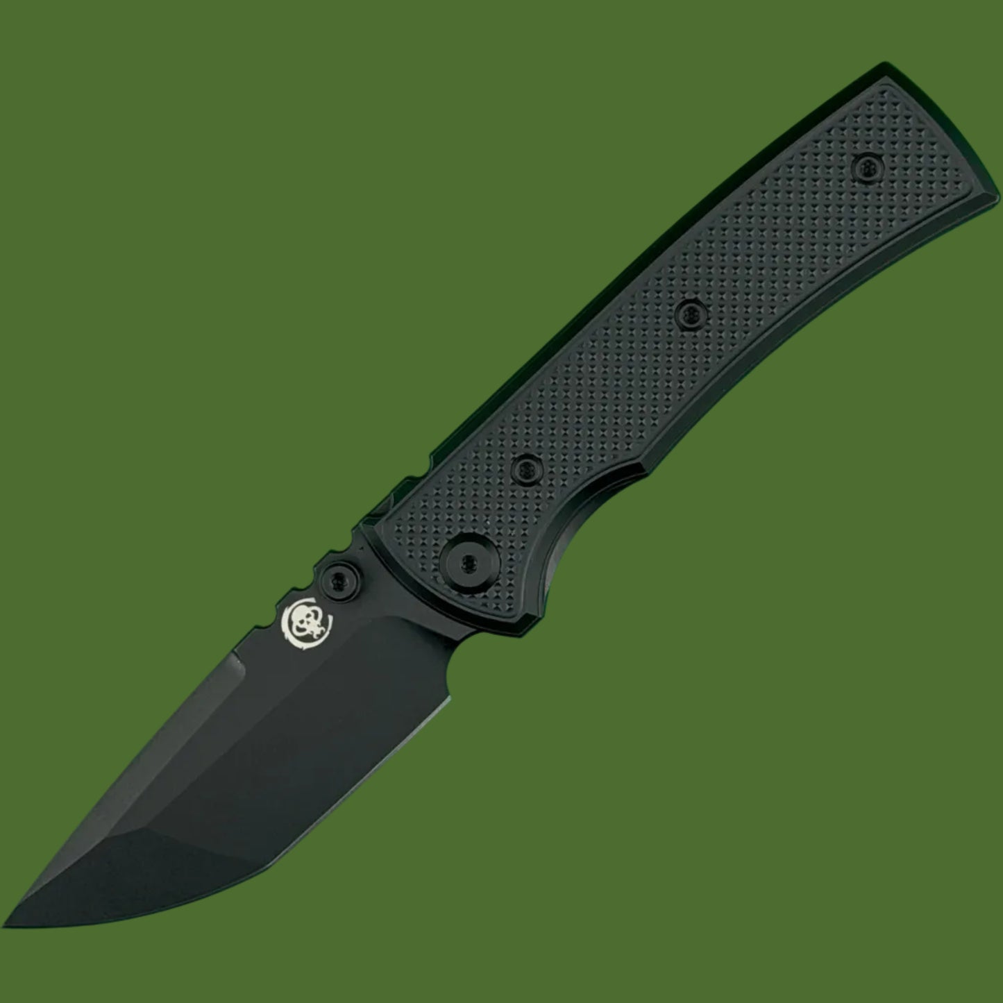 Chaves Blue Label Redencion Street Liner Lock Black Knurled Aluminum Handles Black Hardware (Black Tanto)