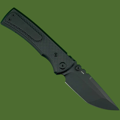 Chaves Blue Label Redencion Street Liner Lock Black Knurled Aluminum Handles Black Hardware (Black Tanto)