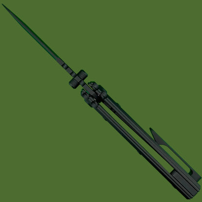Chaves Blue Label Redencion Street Liner Lock Black Knurled Aluminum Handles Black Hardware (Black Tanto)