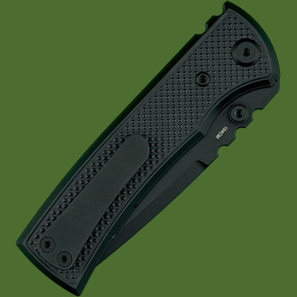 Chaves Blue Label Redencion Street Liner Lock Black Knurled Aluminum Handles Black Hardware (Black Tanto)