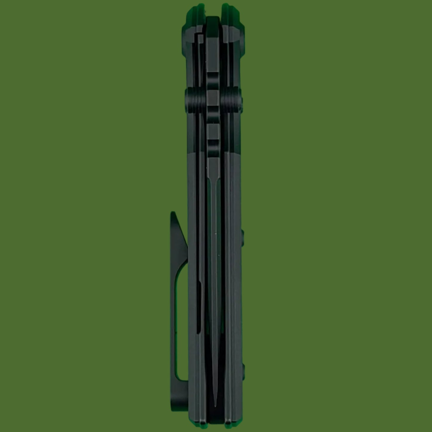 Chaves Blue Label Redencion Street Liner Lock Black Knurled Aluminum Handles Black Hardware (Black Tanto)