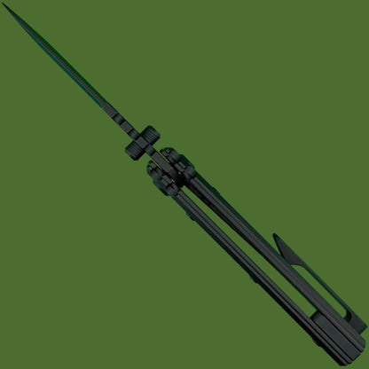 Chaves Blue Label Redencion Street Liner Lock Black Knurled Aluminum Handles Black Hardware (Black Drop Point)