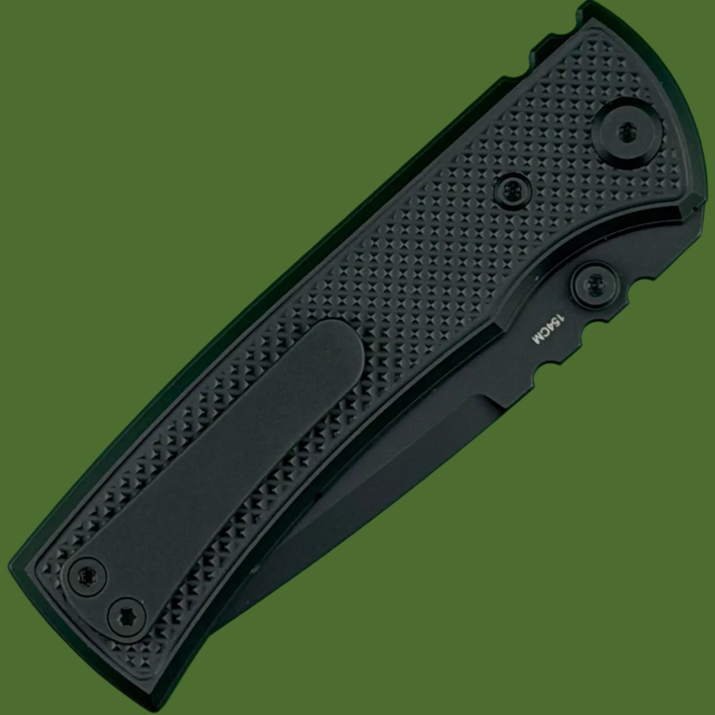 Chaves Blue Label Redencion Street Liner Lock Black Knurled Aluminum Handles Black Hardware (Black Drop Point)