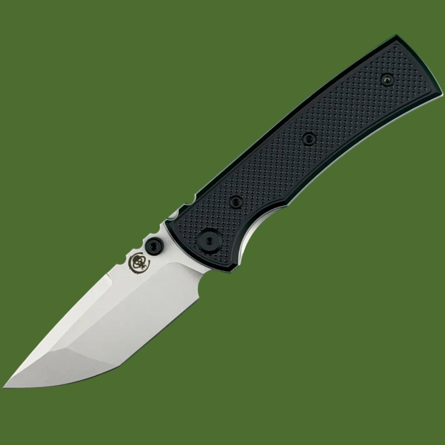 Chaves Blue Label Redencion Street Liner Lock Black Knurled Aluminum Handles Black Hardware (Stonewash Tanto)