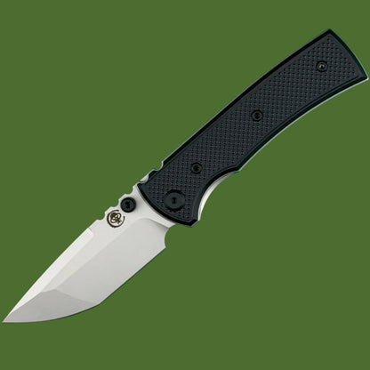 Chaves Blue Label Redencion Street Liner Lock Black Knurled Aluminum Handles Black Hardware (Stonewash Tanto)