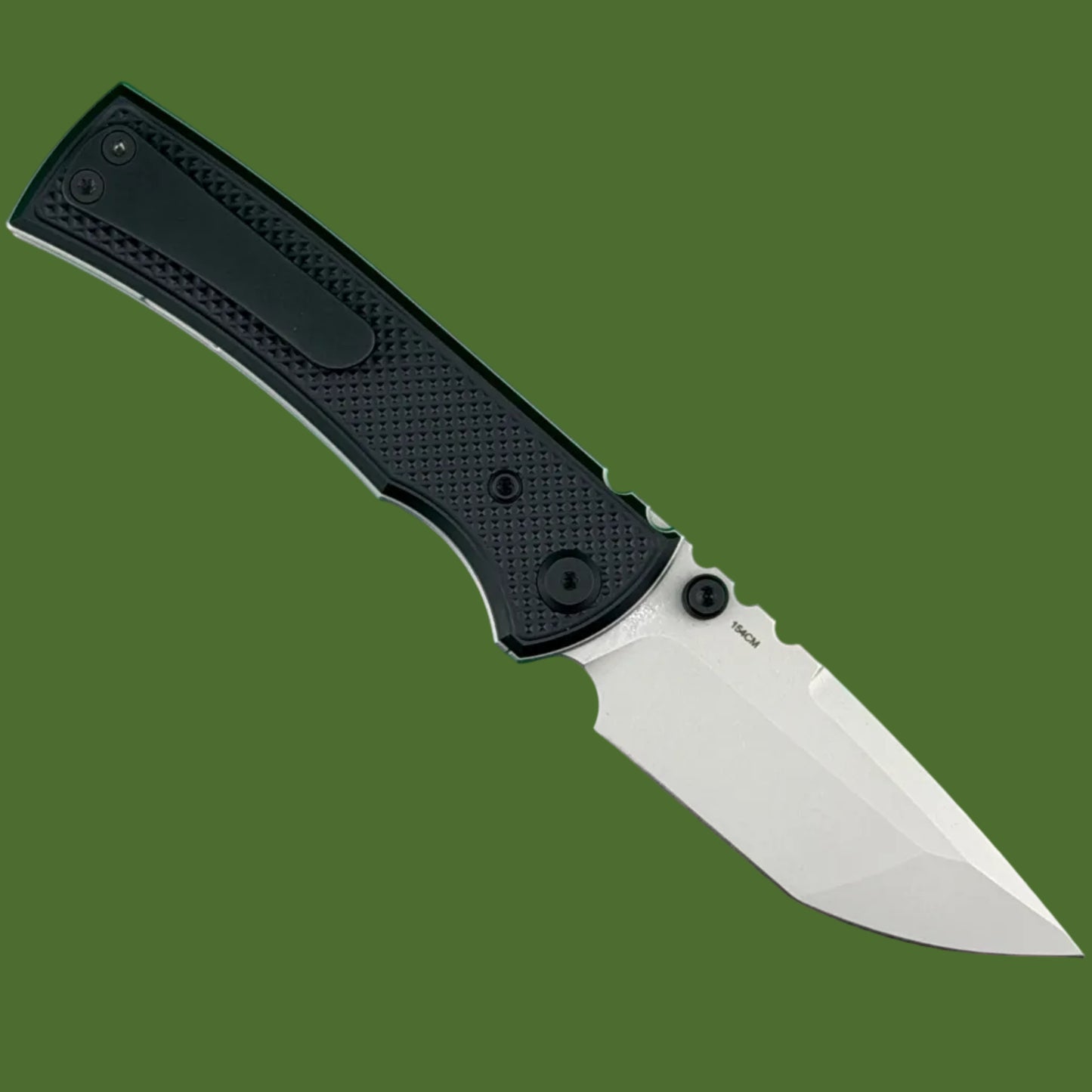 Chaves Blue Label Redencion Street Liner Lock Black Knurled Aluminum Handles Black Hardware (Stonewash Tanto)
