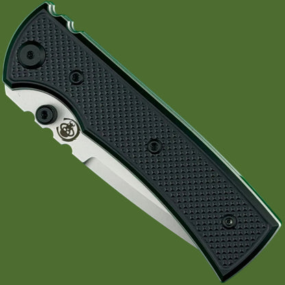 Chaves Blue Label Redencion Street Liner Lock Black Knurled Aluminum Handles Black Hardware (Stonewash Tanto)