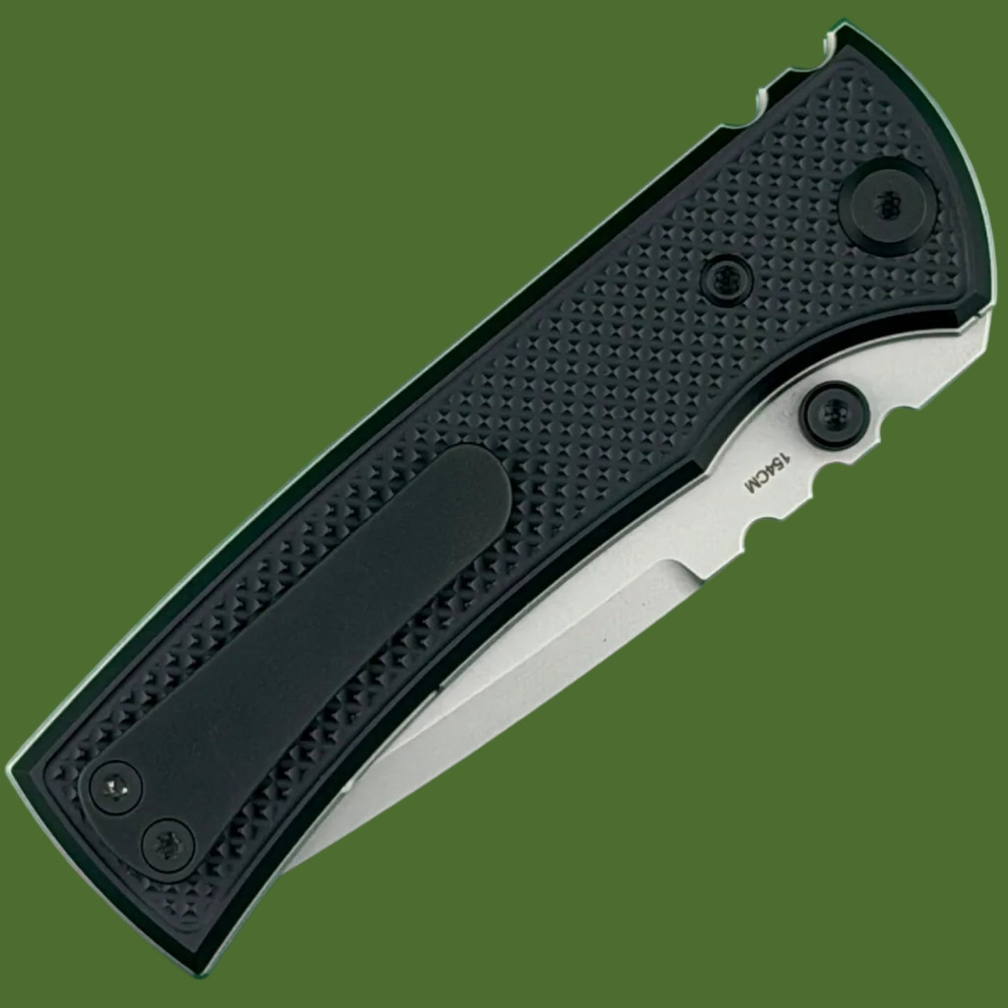 Chaves Blue Label Redencion Street Liner Lock Black Knurled Aluminum Handles Black Hardware (Stonewash Tanto)