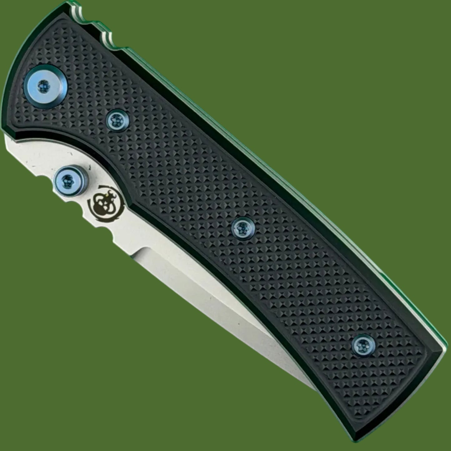 Chaves Blue Label Redencion Street Liner Lock Black Knurled Aluminum Handles Blue Hardware (Stonewash Tanto)