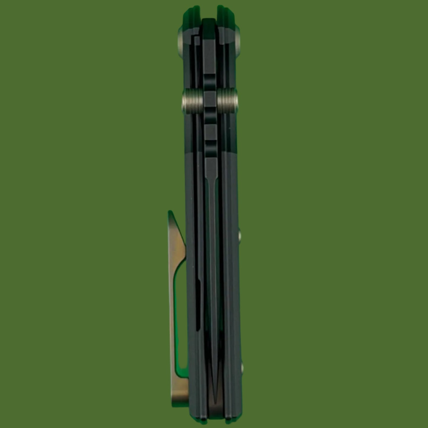 Chaves Blue Label Redencion Street Liner Lock Black Knurled Aluminum Handles Bronze Hardware (Black Drop Point)