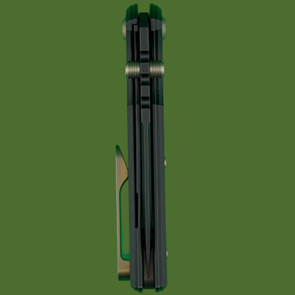 Chaves Blue Label Redencion Street Liner Lock Black Knurled Aluminum Handles Bronze Hardware (Black Drop Point)