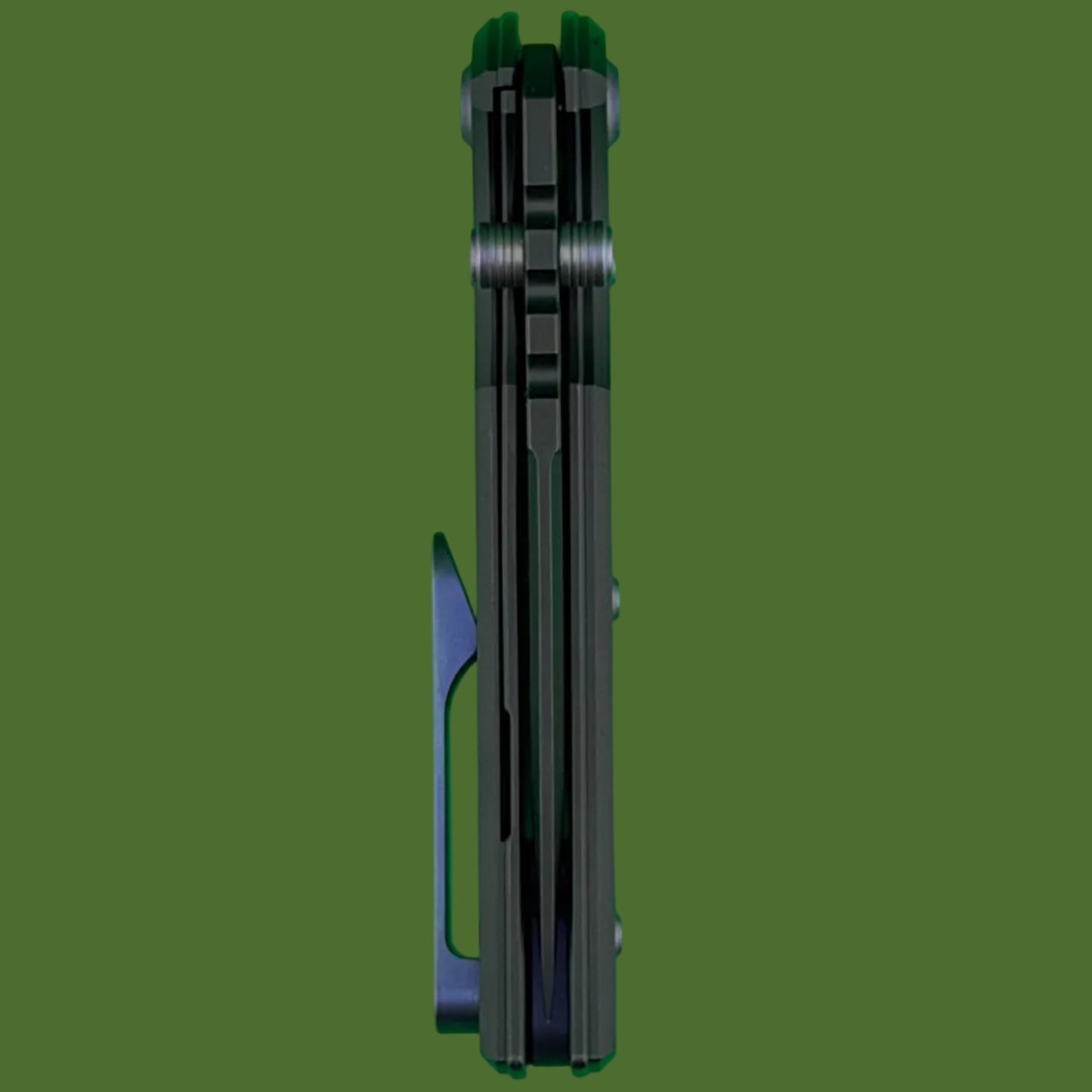Chaves Blue Label Redencion Street Liner Lock Black Knurled Aluminum Handles Purple Hardware (Black Tanto)