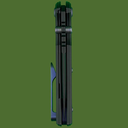Chaves Blue Label Redencion Street Liner Lock Black Knurled Aluminum Handles Purple Hardware (Black Tanto)