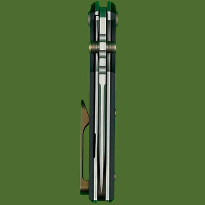 Chaves Blue Label Redencion Street Liner Lock Black Knurled Aluminum Handles Bronze Hardware (Stonewash Tanto)