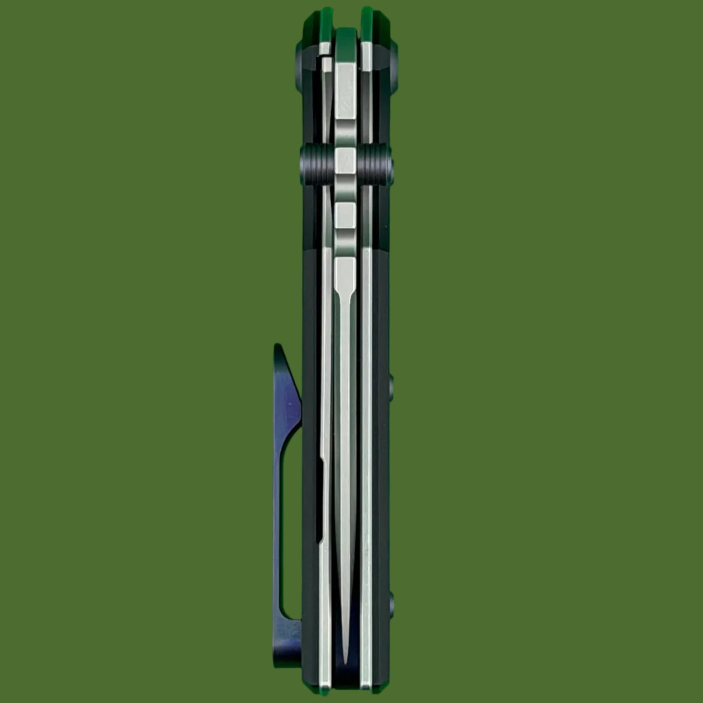 Chaves Blue Label Redencion Street Liner Lock Black Knurled Aluminum Handles Purple Hardware (Stonewash Drop Point)