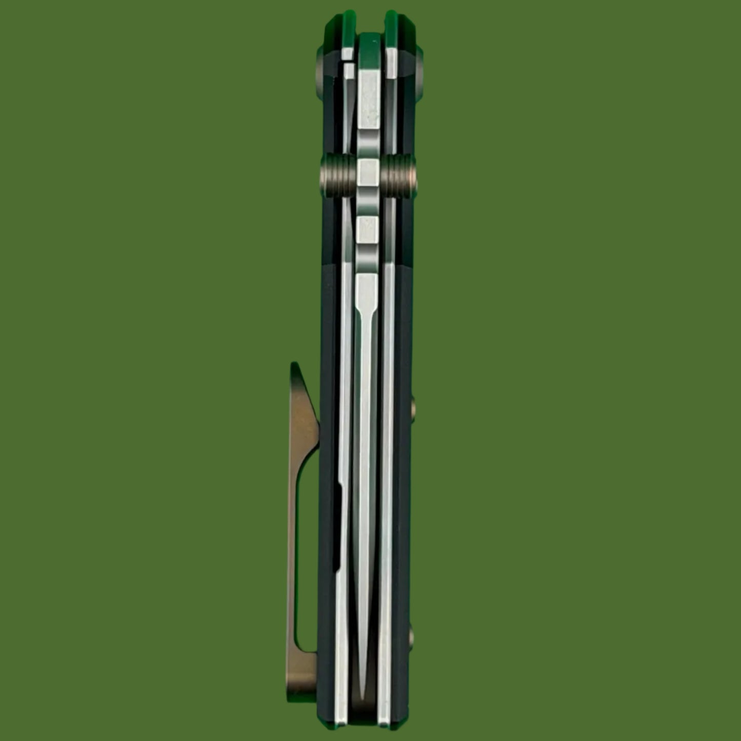 Chaves Blue Label Redencion Street Liner Lock Black Knurled Aluminum Handles Bronze Hardware (Stonewash Drop Point)