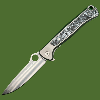 Spyderco Slym Titanium Integral Flipper (Dark Matter Polar FatCarbon)